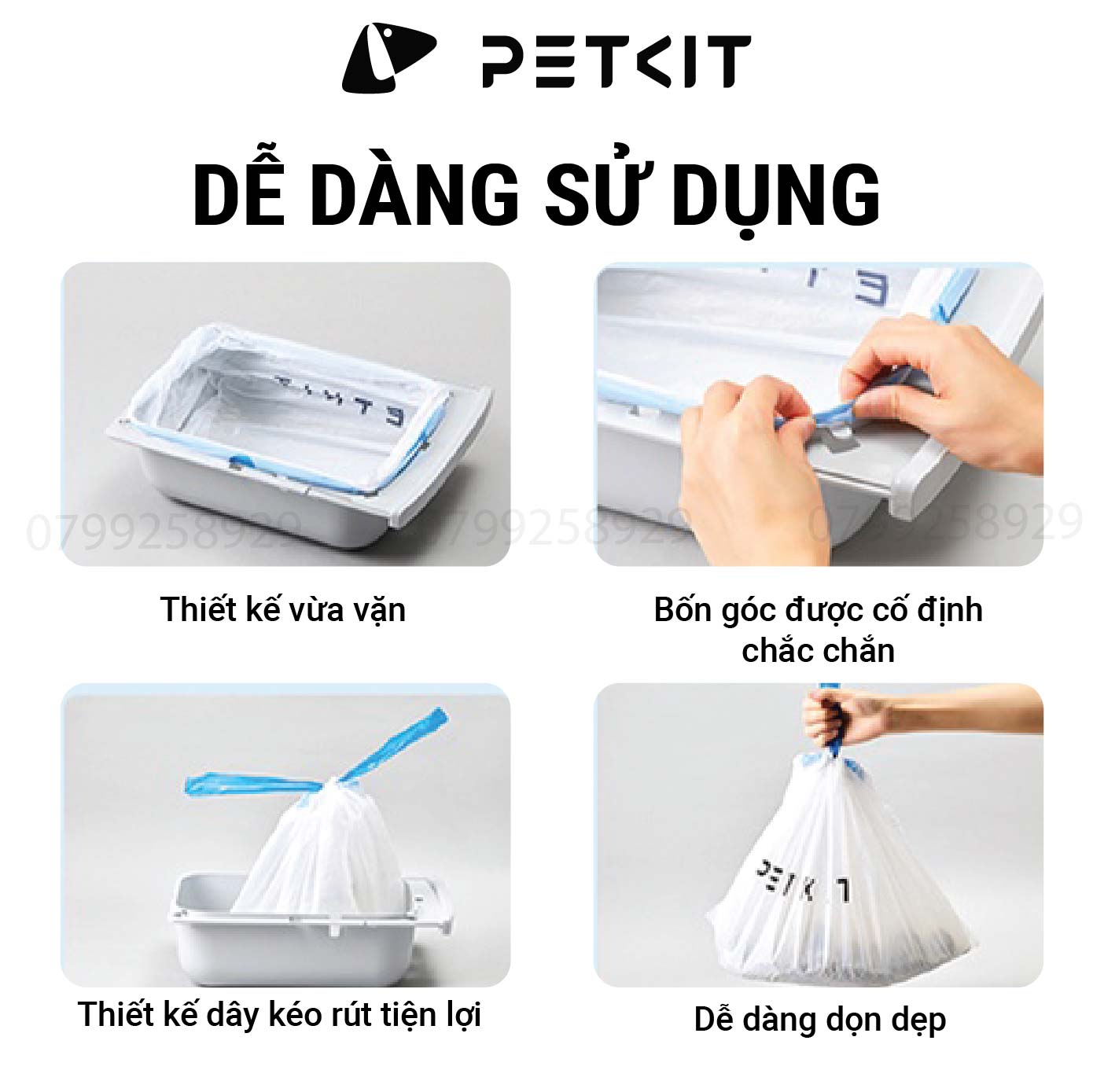 Túi Đựng Rác Petkit Dùng Cho Máy Vệ Sinh Tự Động Cho Mèo Pura X và Pura Max Petkit