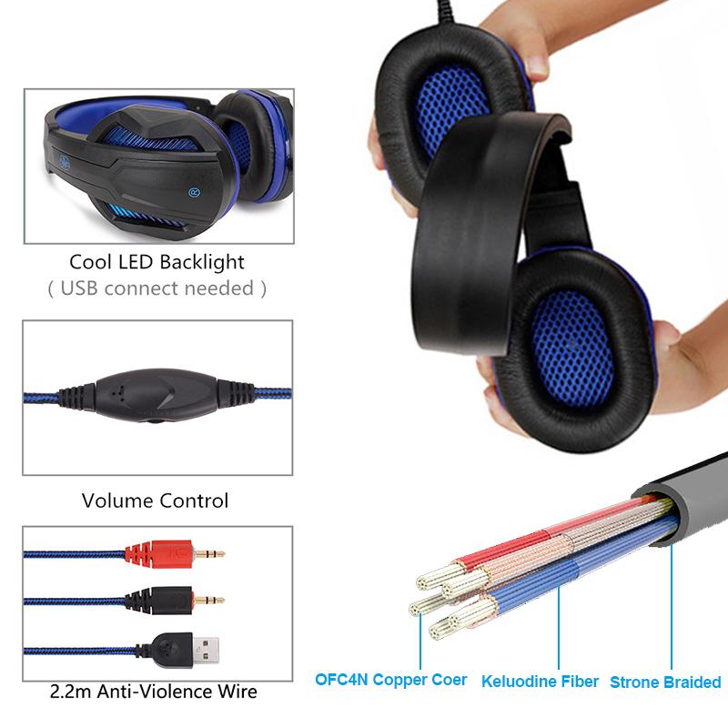 Thoáng Mát Led Tai Nghe Có Dây Kèm 마이크 Tai Nghe 게임 Thủ Máy Tính Tai Nghe Dây Tai Nghe Âm 탄 Nổi 게임 Tai Nghe Chụp 타이 Cho Ps4 Xbox/Điện Thoại
