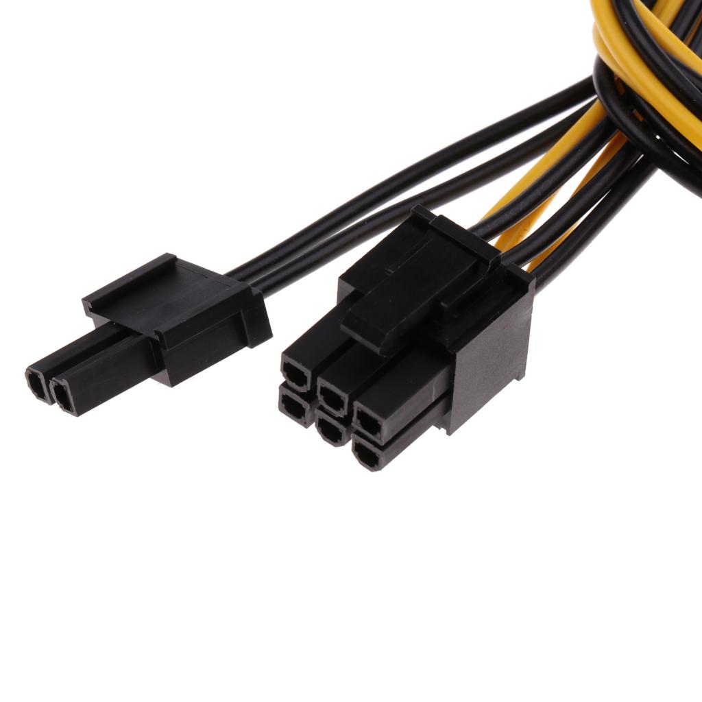 PCI-e 8 Pin To Dual 8 Pin/PCIe 8 Pin-2x Graphics Video Power Extension Cable