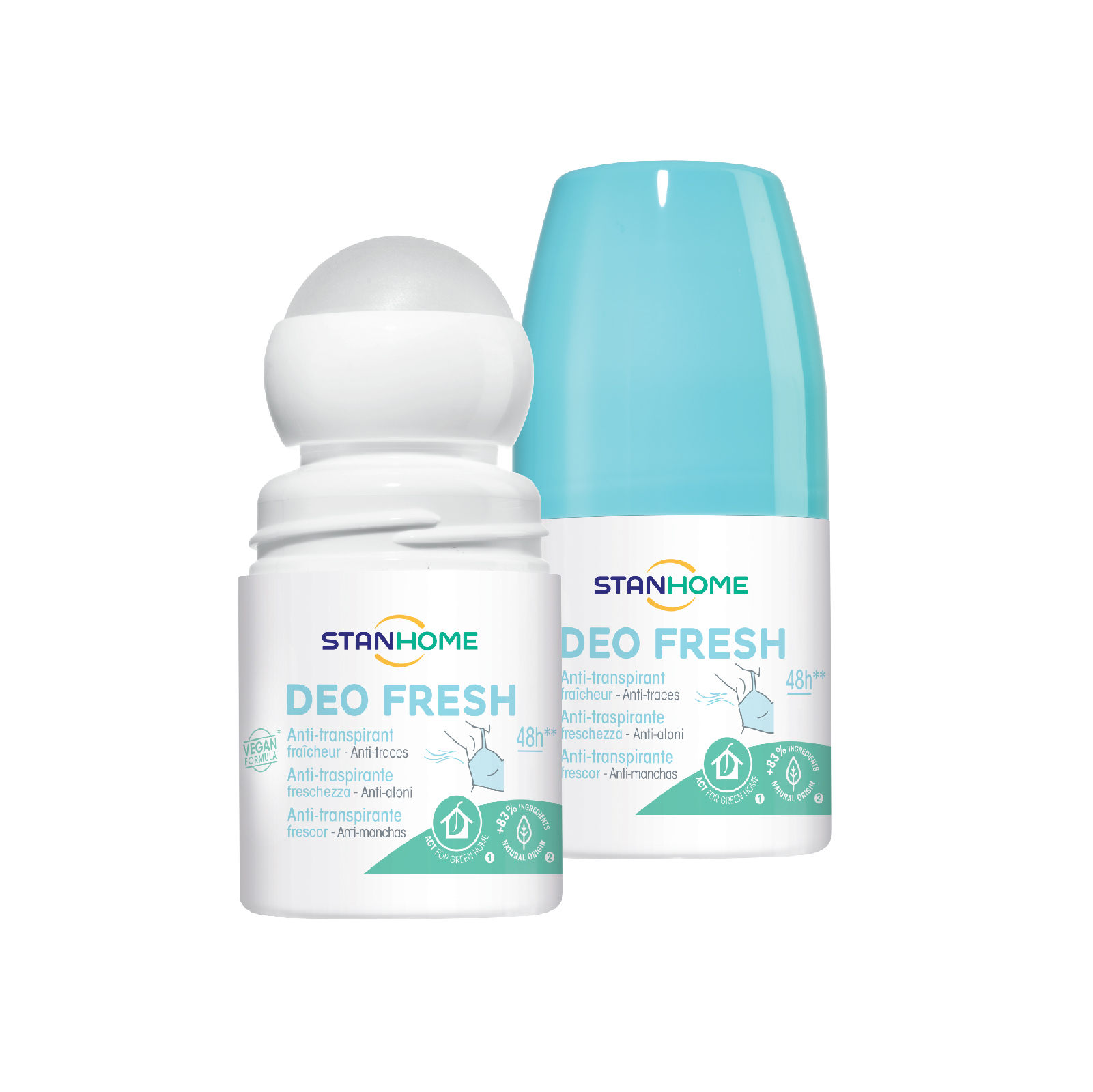 Lăn khử mùi, chống mùi không cồn hương tươi mát cho da nhạy cảm Stanhome Deo Fresh 50ml