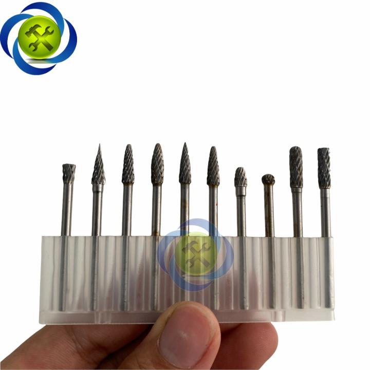 Bộ mũi doa hợp kim Đài Loan 10 chi tiết DOA-34-10 kích thước 3x4mm