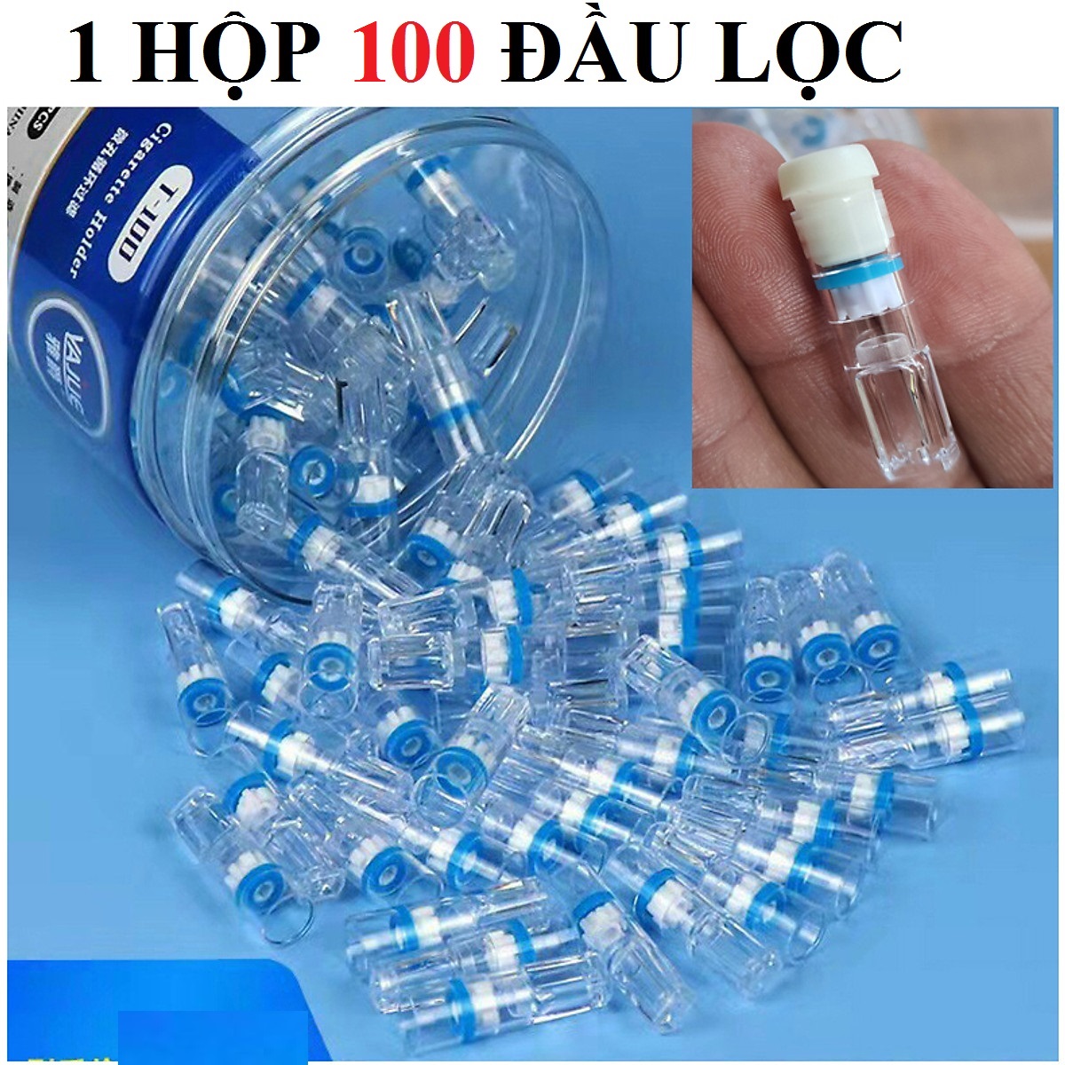 Hộp 100, 200 tẩu thuốc lọc thuốc bảo vệ sức khỏe