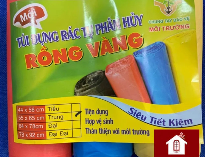 Túi đựng rác lốc 3 cuộn 1kg / Bịch rác 3 cuộn cỡ đại, trung, tiểu