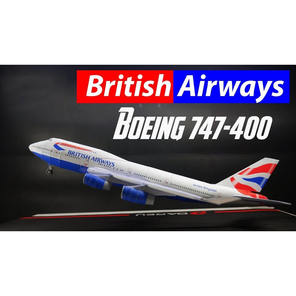 Mô hình giấy máy bay Beoing 747-400 tỉ lệ 1/144