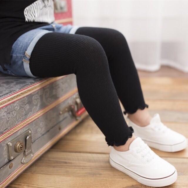 Quần legging chất thun gân co giãn dành cho bé gái năng động - Quần áo trẻ em
