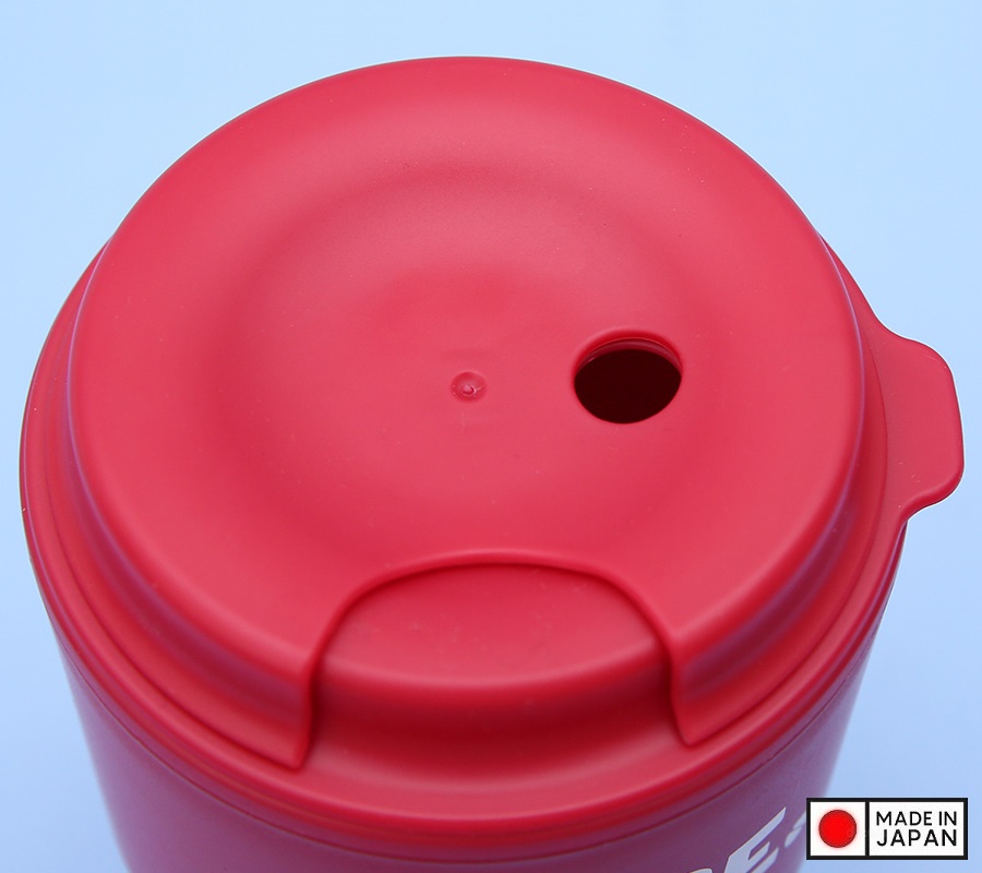 Ly cốc có nắp tiện lợi, giữ nhiệt nóng lạnh đều được 320ml, chất liệu nhựa PP (màu kem)