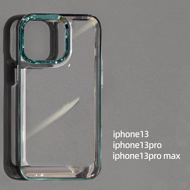 Ốp Điện Thoại Acrylic Cứng Viền TPU Dẻo Trong Suốt Chống Sốc Sang Trọng Cho iPhone 14 Pro Max 13 12 11 Pro Max X XR XS 7 8 Plus