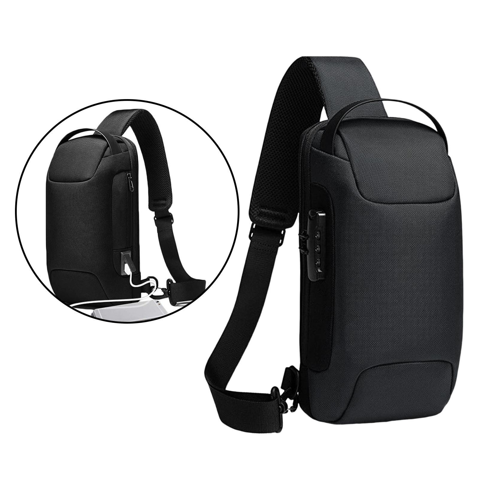 Bag for Men with Lock Backpack Handbag for Cycling Camping Travelling