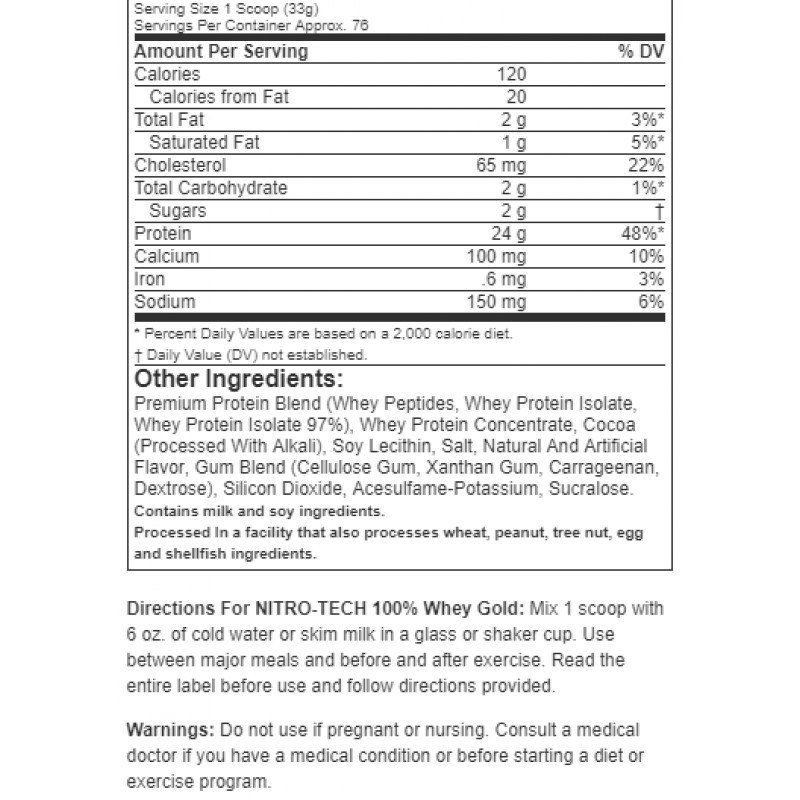 Sữa tăng cơ NITRO -TECH 100% WHEY GOLD Hộp 5lbs (2.27kg) - Hàng Chính Hãng MUSCLETECH USA - NHIỀU HƯƠNG VỊ - KÈM QUÀ TẶNG