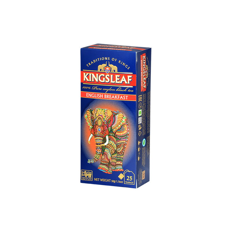 Trà Kingsleaf English Breakfast Basilur - túi lọc 50g