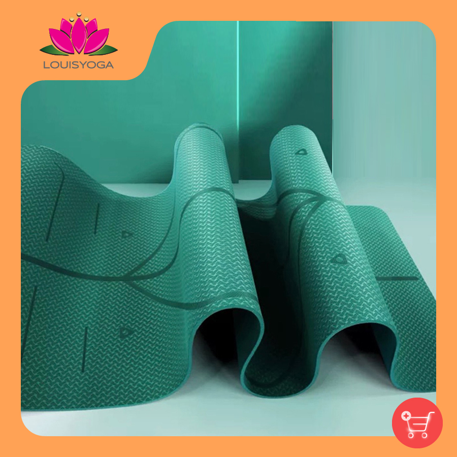 Thảm tập yoga gym định tuyến 8mm chất liệu TPT an toàn khi sử dụng dộ bám cao