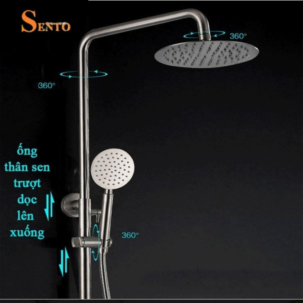 Sen Cây Tắm Đứng Nóng Lạnh Treo Tường Inox304