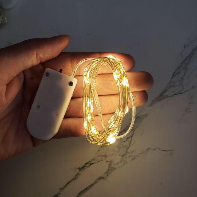 Đèn led trang trí Fairy Light  đom đóm 2m kèm sẵn pin đĩa