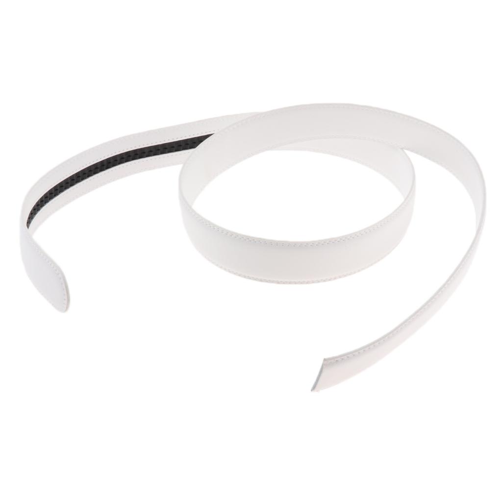 2x Replacement PU Leather Belt Without Buckle Double Stitching for Men 3.5cm