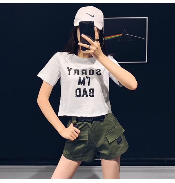 Áo thun tay ngắn croptop