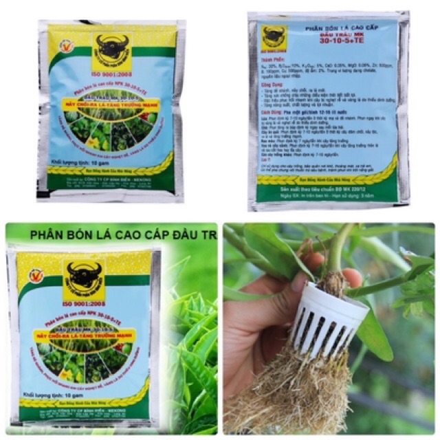 Phân bón lá cao cấp Đầu Trâu MK 30-10-5 10g