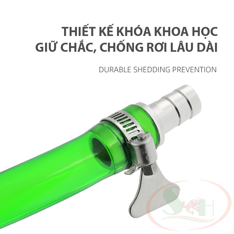 Cổ dê đai siết giữ dây ống tay vặn inox kẹp ống lọc bể cá tép thủy sinh