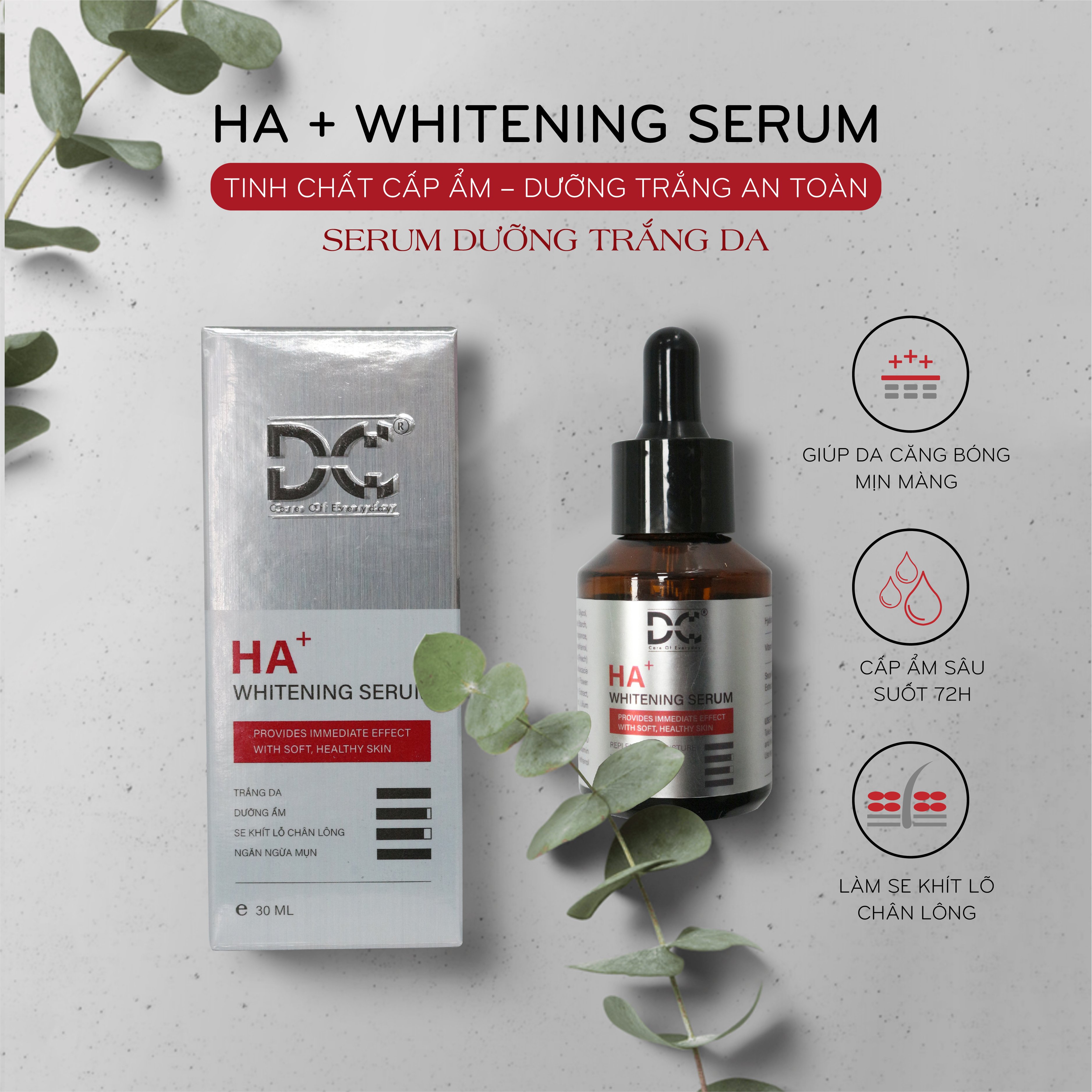 HA + Whitening Serum DC - Serum Dưỡng Trắng Da 50gr
