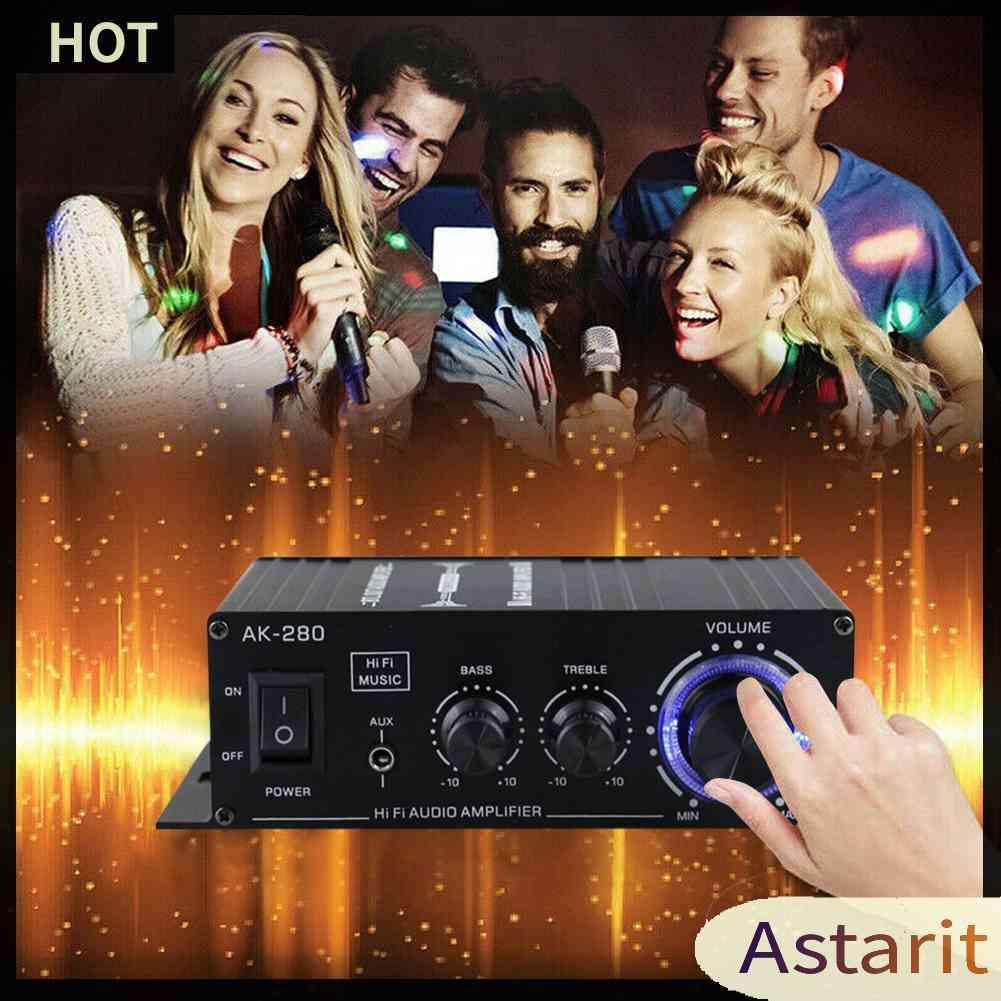 Bộ Khuếch Đại Âm Thanh Kỹ Thuật Số AK-280 40W + 40W 12V 2 Kênh Chuyên Dụng