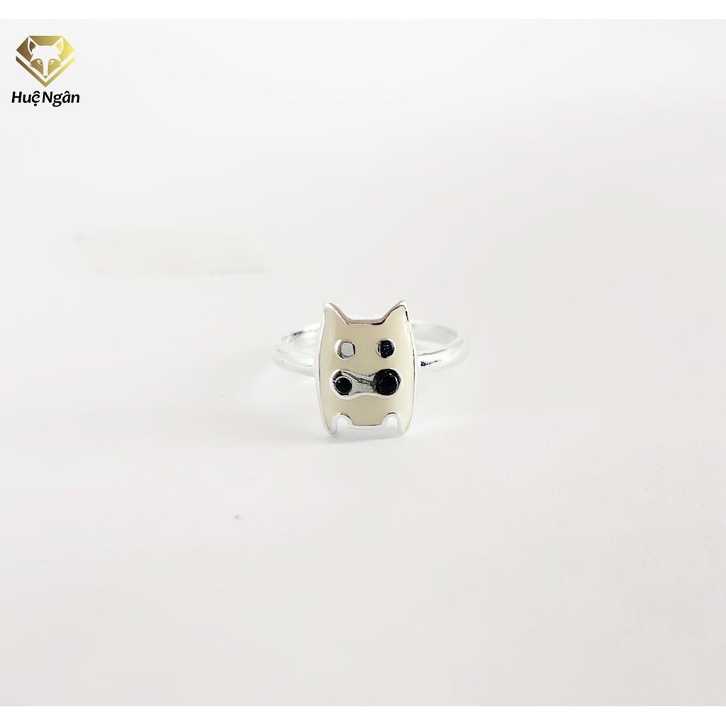 Nhẫn bạc Ý 925 Huệ Ngân - Merry Bear TJ036 (li tay nhỏ)