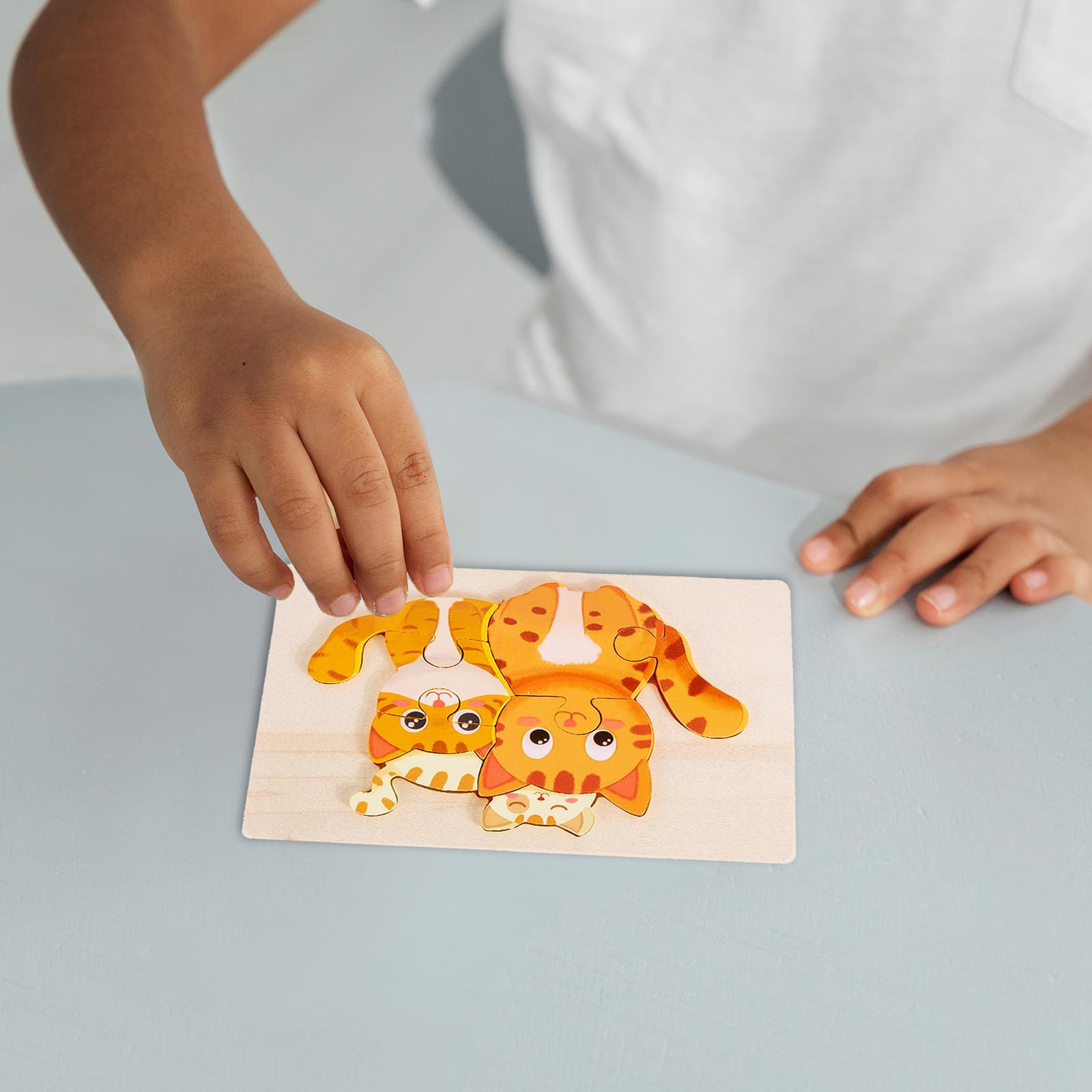 Animal Jigsaw Puzzles Educational Learning Toy Shape Puzzle for Boy Girls
