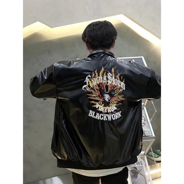 Bomber full da bomber thêu chữ cao cấp
