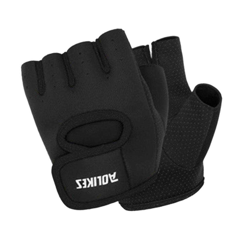 Half Fing Fing Cycling Găng tay không trượt găng tay tập thể dục găng tay kéo dài găng tay chiến thuật thể thao ngoài trời cho nam giới cho nam giới phụ nữ Color: Black Size: L