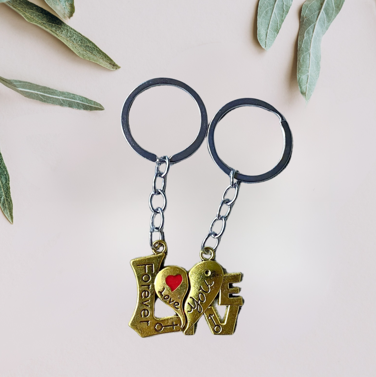 Móc Khóa Tình Nhân Chữ Love, Dành cho cặp đôi, Hình Trái tim tình yêu, Gắn Chìa khóa, Lãng mạn