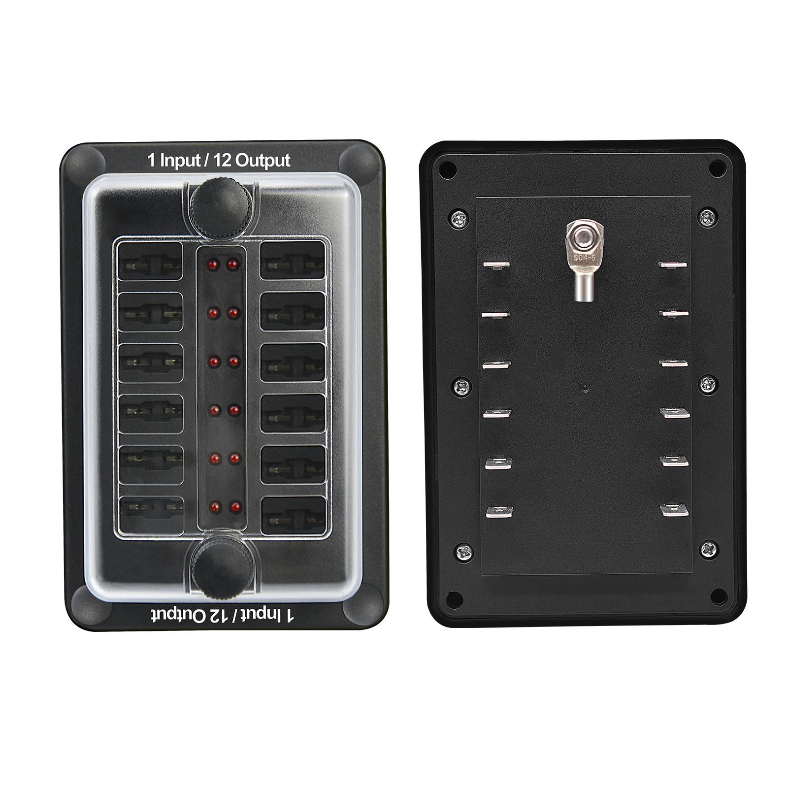 Multi Way Waterproof Fuse Box Automotive RV Van Vehicle Boat Marine Fuse Block