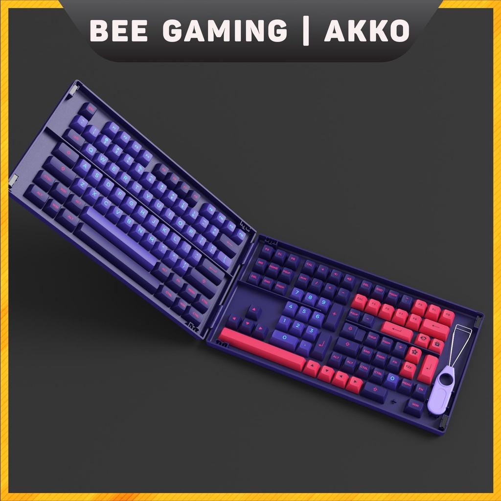 Bộ keycap chính hãng  AKKO - Neon (PBT DoubleShot / ASA profile / 158 nút)