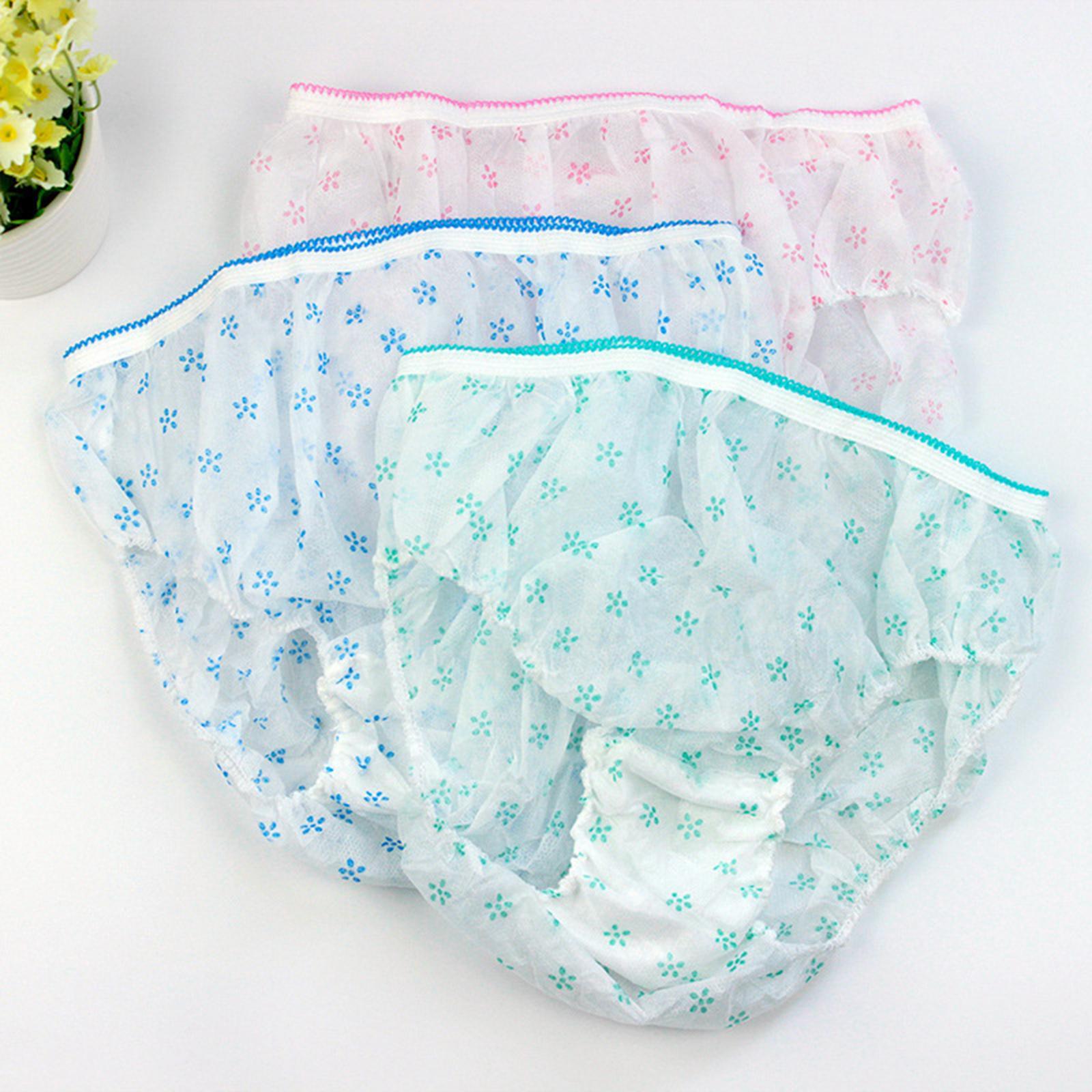 7x Women Panties Briefs Camping Hospital Stays Disposable Nonwoven Underwear