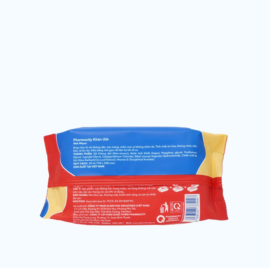 Khăn ướt Pharmacity (20 miếng) - TẾT 2025