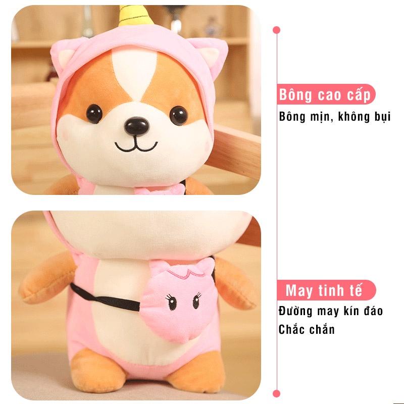 Đồ chơi cho bé chó bông shiba cosplay cute