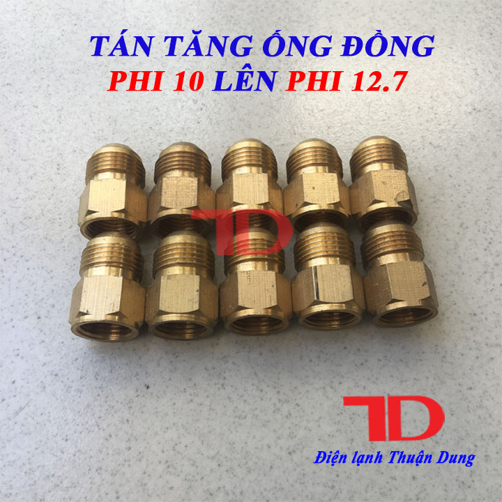 Combo 10 tán tăng ống đồng từ phi 10 lên phi 12.7 đầu cái phi 10 đầu đực phi 12.7