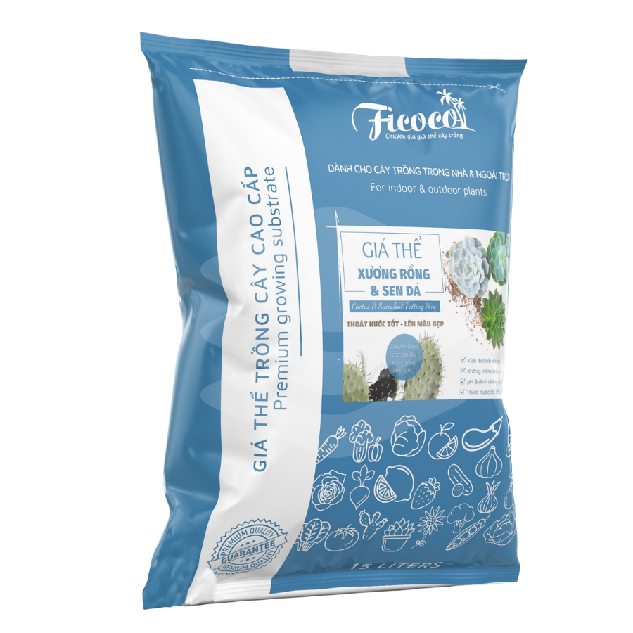 GIÁ THỂ TRỒNG XƯƠNG RỒNG & SEN ĐÁ 15L