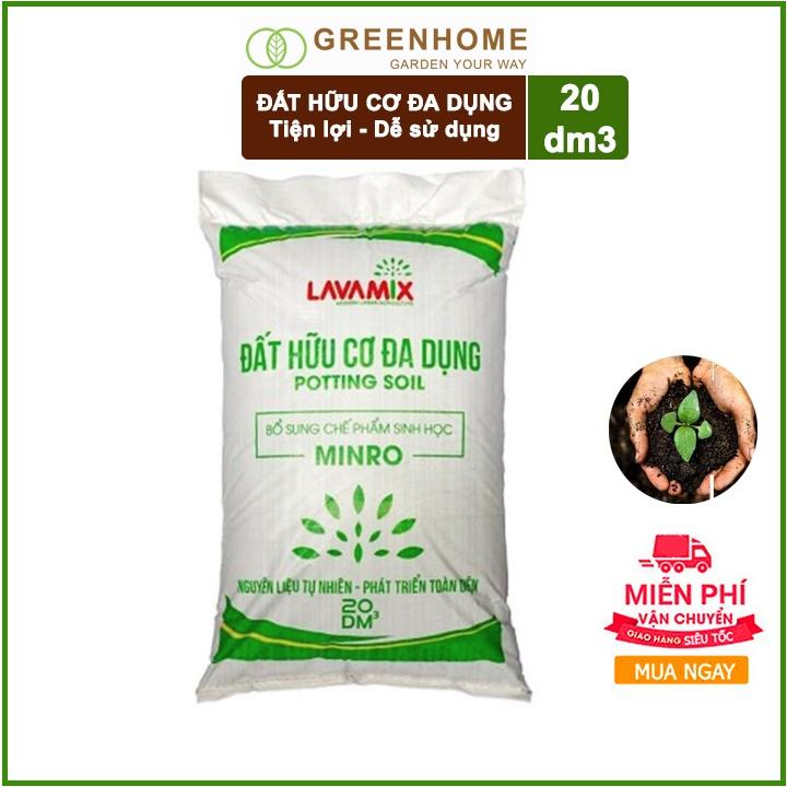 20dm3 (9-10kg) Đất Sạch Hữu cơ Đa dụng Trồng Rau, Hoa Kiểng Lavamix Tiện Lợi, Dễ Sử Dụng