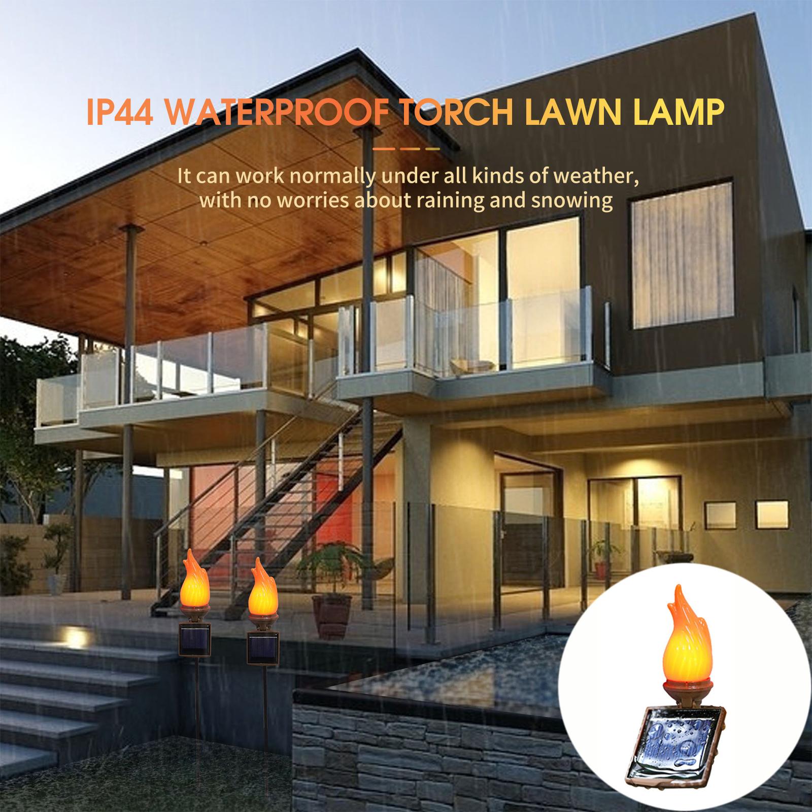 Đèn Năng Lượng Mặt Trời Led Nhấp Nháy Ngọn Lửa Vườn Ngoài Trời