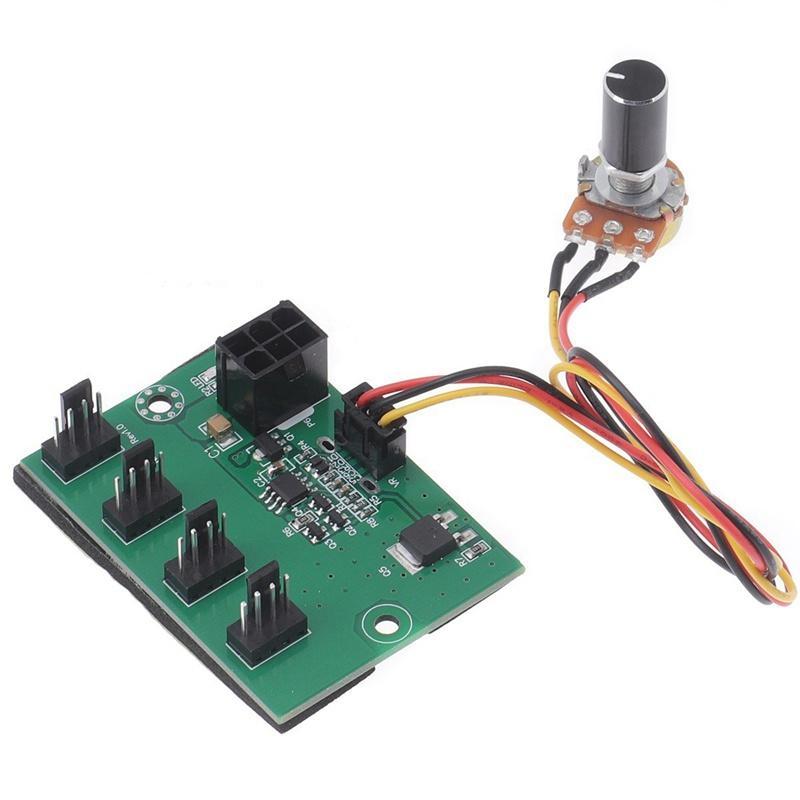 Bộ Điều Khiển Tốc Độ Quạt 4 Kênh PWM DC12V Công Suất Cao 6Pin Dành Cho Máy Tính