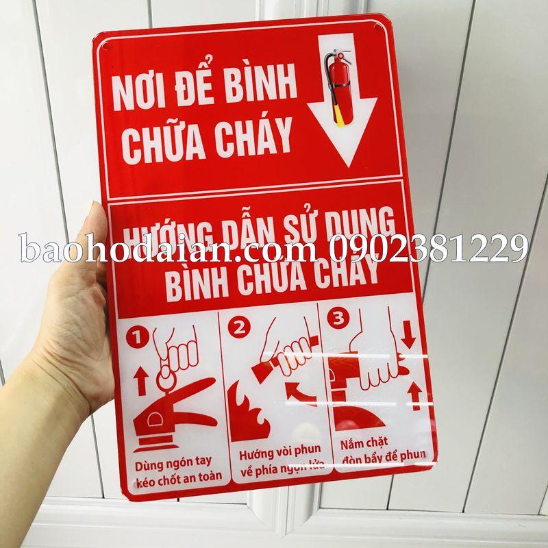 Hướng dẫn sử dụng bình chữa cháy mica dán decal 20 x 30cm