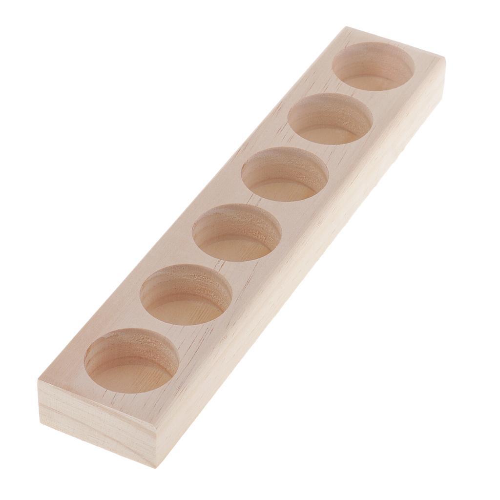 2Pc Wood Essential Oil Bottle Organizer Rack Aromatherapy Oils Display Stand