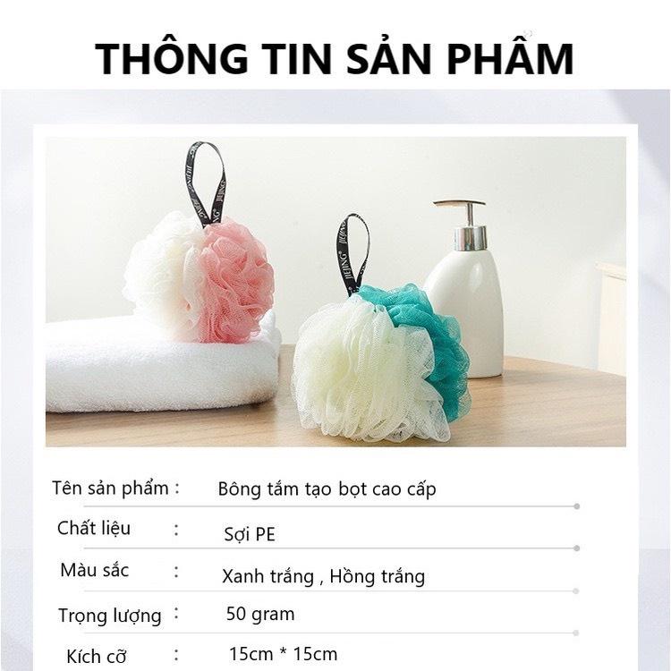 Bông tắm tạo bọt hình hoa nhiều màu sắc tẩy tế bào chết tiện dụng