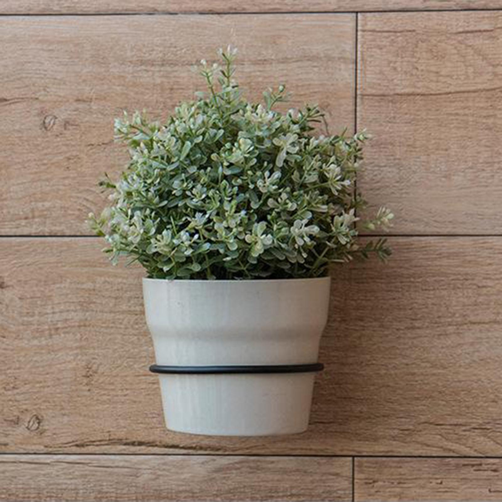 2x Wall Mount Flower Pot Holder Iron Metal Pot Holder for Decor 4 Inches