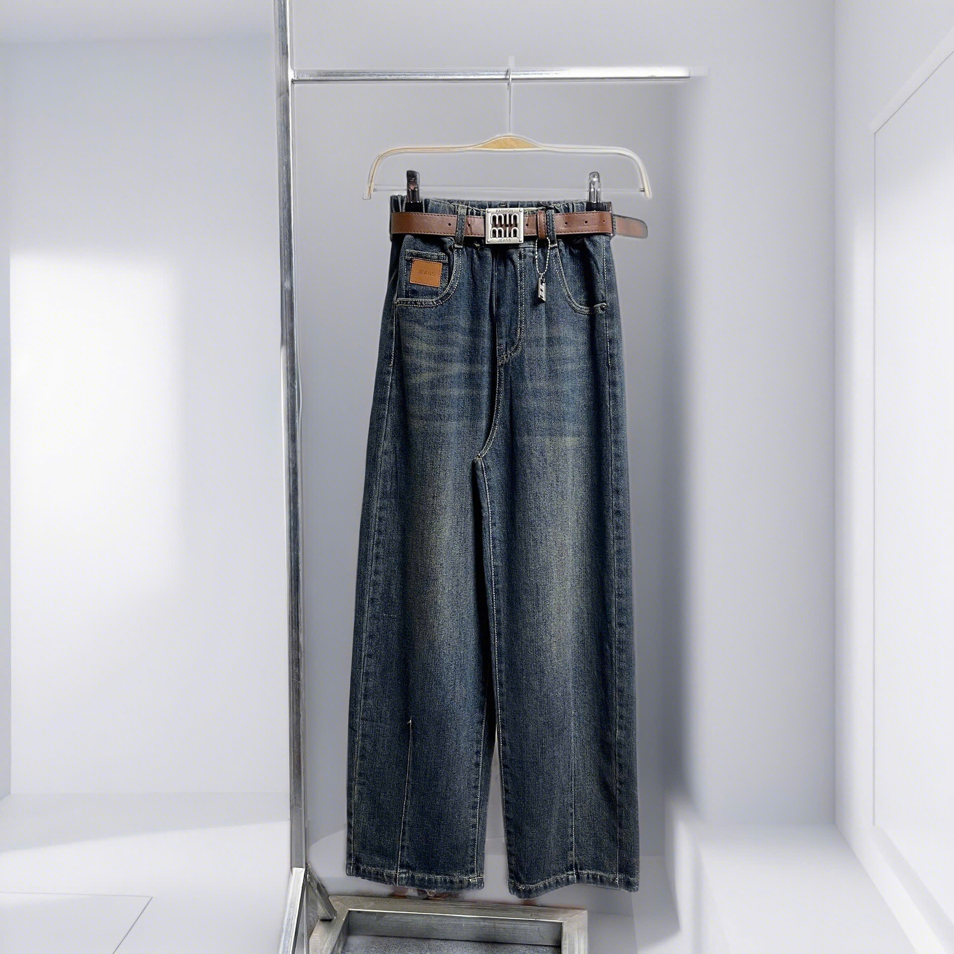 Quần jean bé gái size đại ống sớ 10-18 tuổi mài ống can gấu vải co giãn dáng thời trang