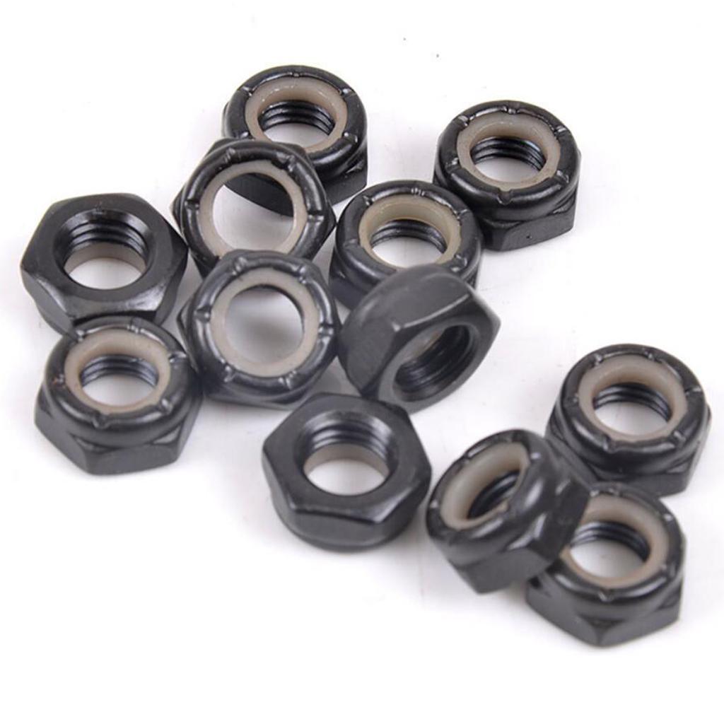 2x50 Pieces Skateboard Longboard Trucks Wheels Replacement Axle Nuts Hardware