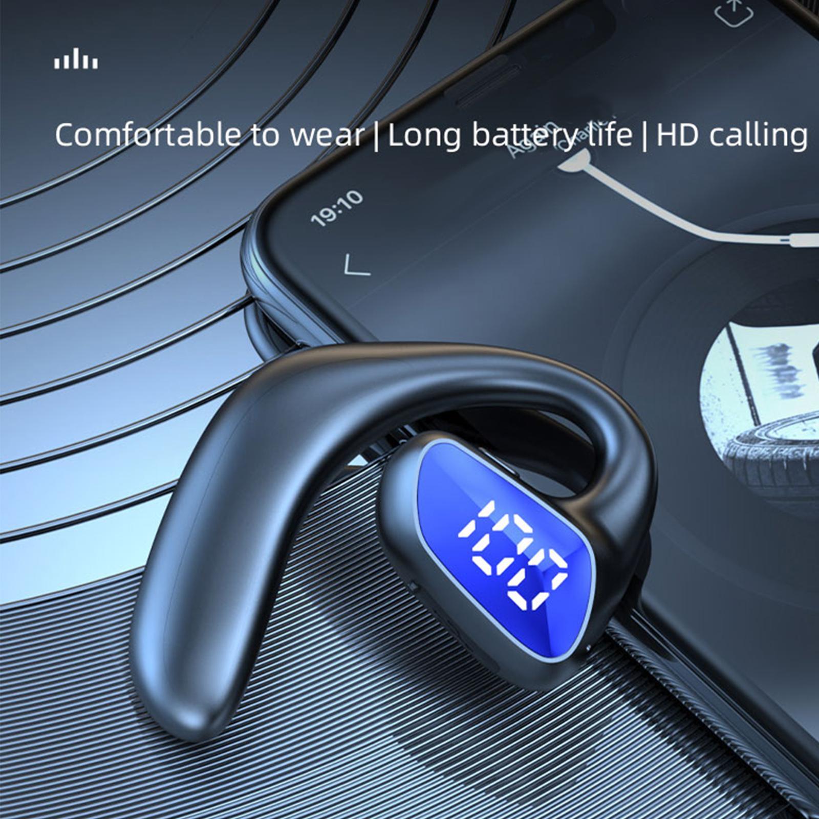 Headset Earhook Noise Cancelling Long Standby Time Single Ear for Driving