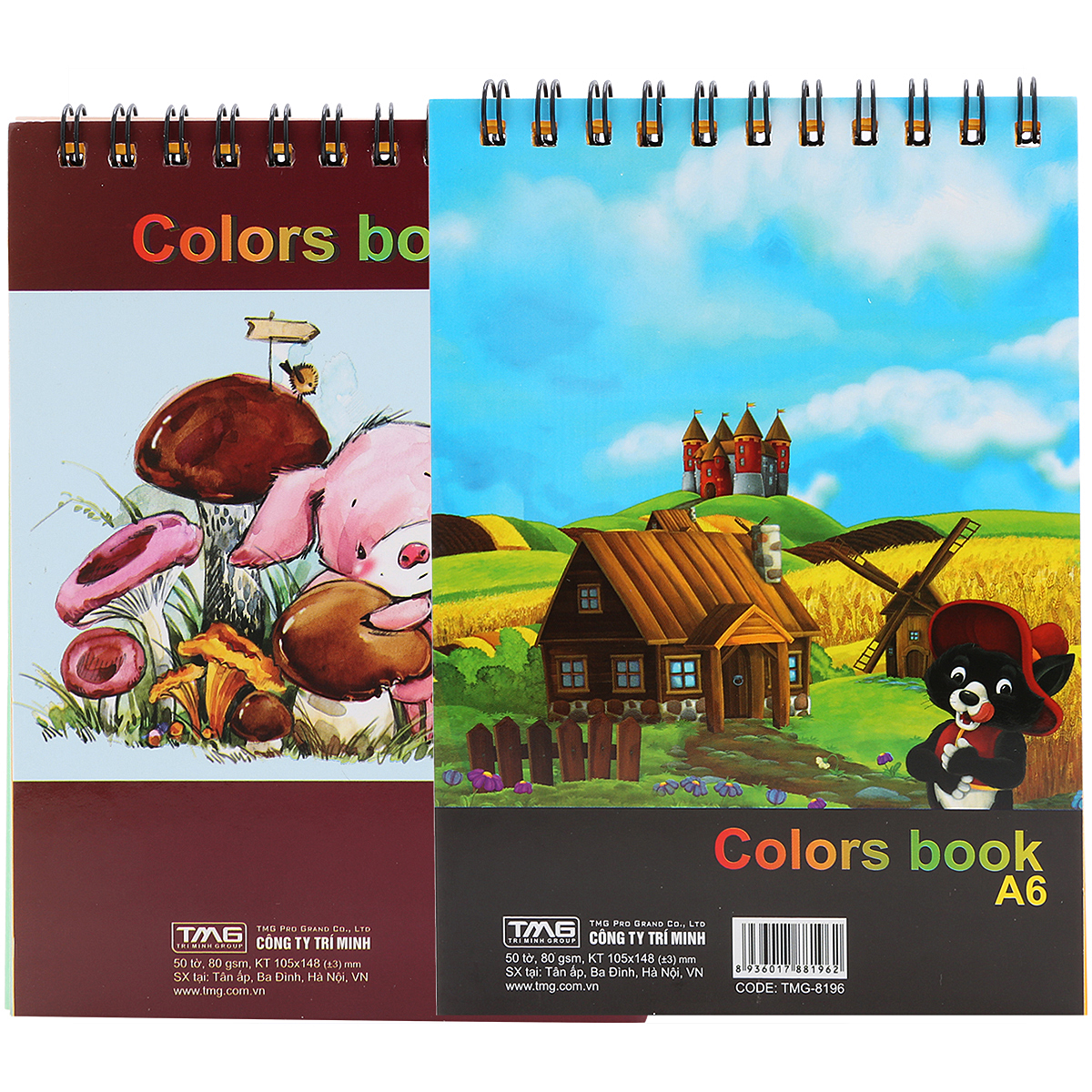 Lốc 3 Quyển Sổ Lò Xo Colors Book 8196 A6 -50 Tờ - Giao Mẫu Ngẫu Nhiên