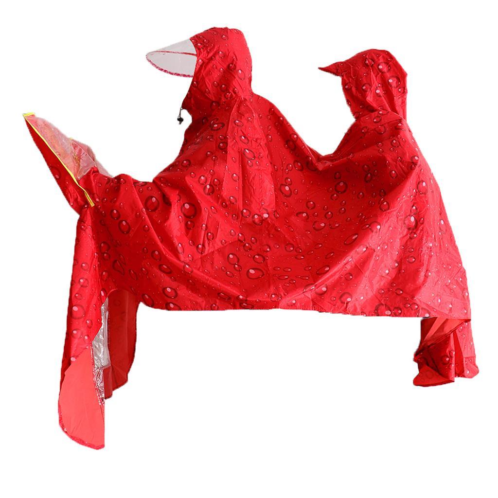 Cycling Bicycle Bike Raincoat Rain Cape Poncho Cloth Rainproof Double Poncho
