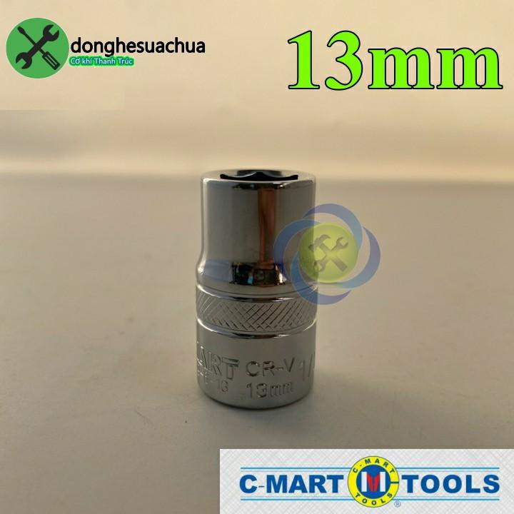 Tuýp 13mm C-Mart F0029-6-13 loại ngắn xi bóng