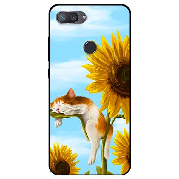 Ốp lưng in cho Xiaomi Mi 8 Lite Mẫu Mèo Ngủ