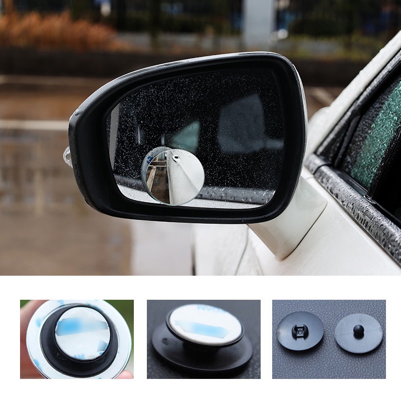 Gương cầu lồi góc rộng xoay 360 độ xóa điểm mù cho ô tô xe máy
